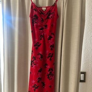 a new day Red and Black Floral Maxi Dress